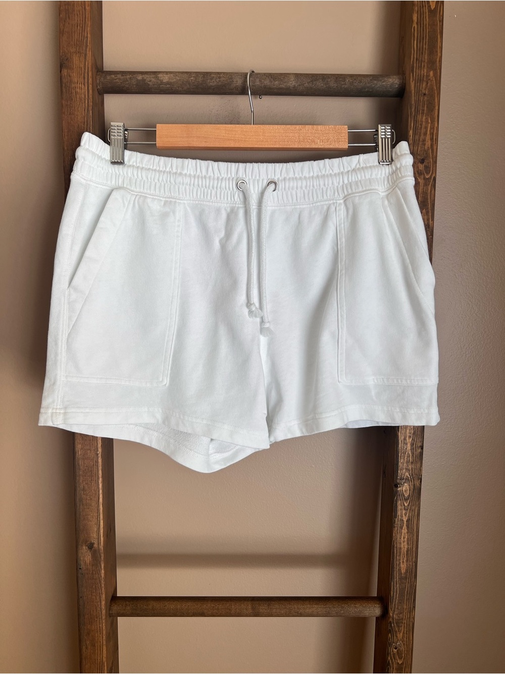 J. Crew White Athletic Drawstring Cotton Shorts